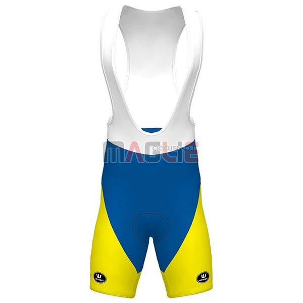 Maglia Sport Vlaanderen-Baloise Manica Corta 2020 Bianco Giallo Blu